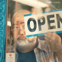 Man flips open to closed sign
