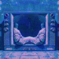 Two men on a retro TV screen