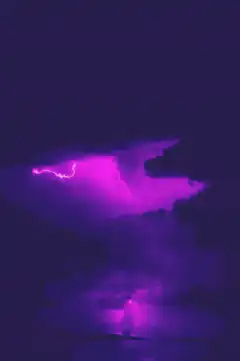 purple lightning storm