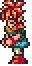 pixel art character with red hair