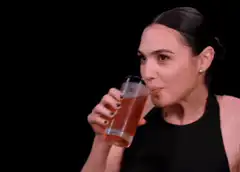 Gal Gadot spits out beer