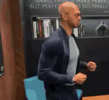 Dwayne Johnson running in place