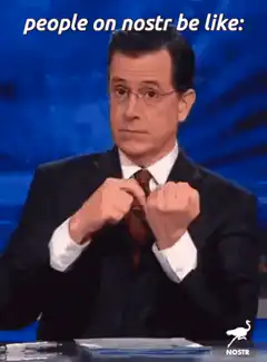 Stephen Colbert flips the bird