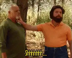 Ron Swanson shushing Andy