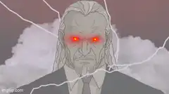 Men in Black agents with glowing red eyes