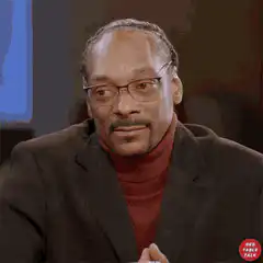 Snoop Dogg nodding and talking