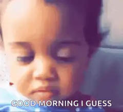Baby eyes roll back good morning