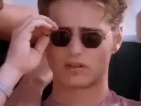 Chris O'Donnell lifts sunglasses