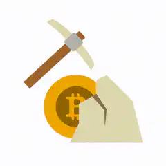 Bitcoin mining pickaxe animation