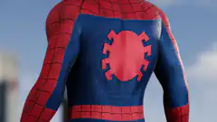 Spider-Man back view with spider emblem