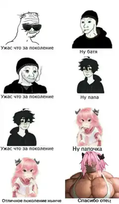 Generation meme with Russian text
