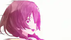 Anime girl head glitching out