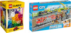 Lego Classic and City train boxes