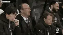 Rafael Benitez celebrates and shakes hands