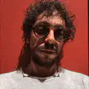 Man with laser eyes