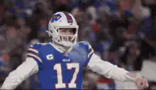 Josh Allen celebrating a touchdown