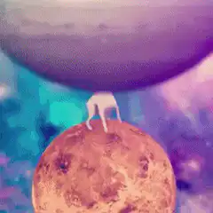 dog howling at moon then space station