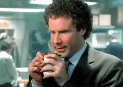 Will Ferrell drinking coffee