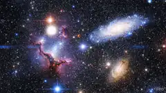 Deep space nebula and galaxies
