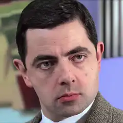 Mr. Bean looking confused