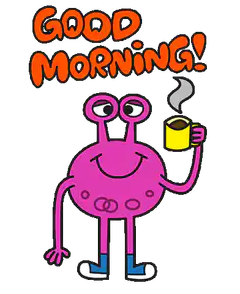 Pink Monster Good Morning Coffee