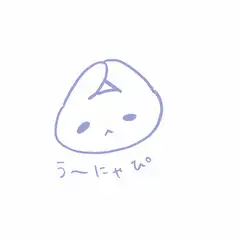 cute blue bunny head drawing