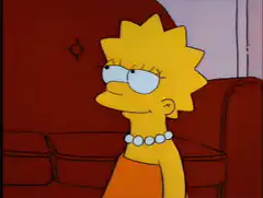 Lisa Simpson smug look and gesture