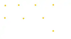 yellow dots on white background