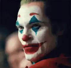 Joker smiling and laughing