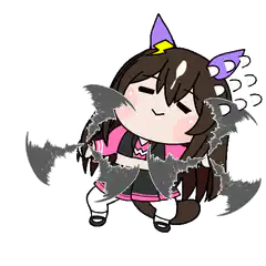 chibi girl with bat wings