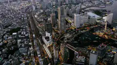 Aerial view of Tokyo cityscape at night