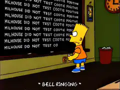 Bart Simpson runs out of class