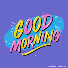 Colorful Good Morning Text Animation