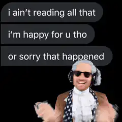 George Washington facepalm text message