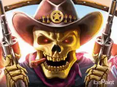 Cowboy Skeleton with Guns