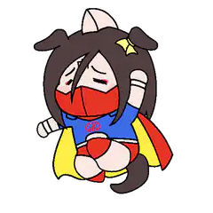 chibi superhero girl sleeping