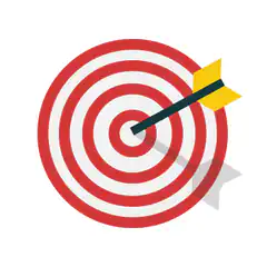 Arrow hitting bullseye target