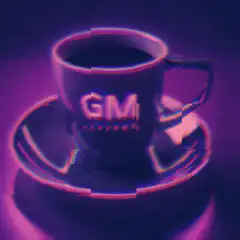 Glitchy GM Coffee Cup