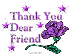 Thank You Dear Friend with purple rose