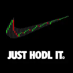Nike Swoosh made of stock chart candles