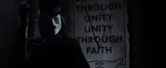 V for Vendetta character bowing