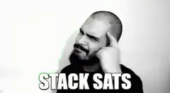 Stack Sats Guy Thinking
