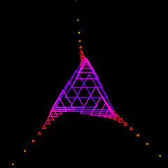 colorful geometric triangle animation