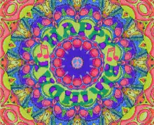 Colorful psychedelic mandala animation