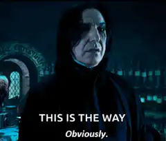Severus Snape This Is The Way Obviously