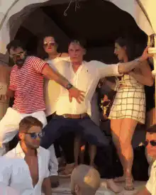 Jack Dawson dancing on the boat