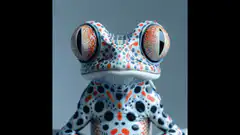 Frog morphing into alien
