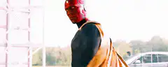Vision turns his head