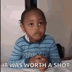 It Was Worth A Shot Kid