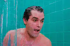 Joaquin Phoenix singing in the shower